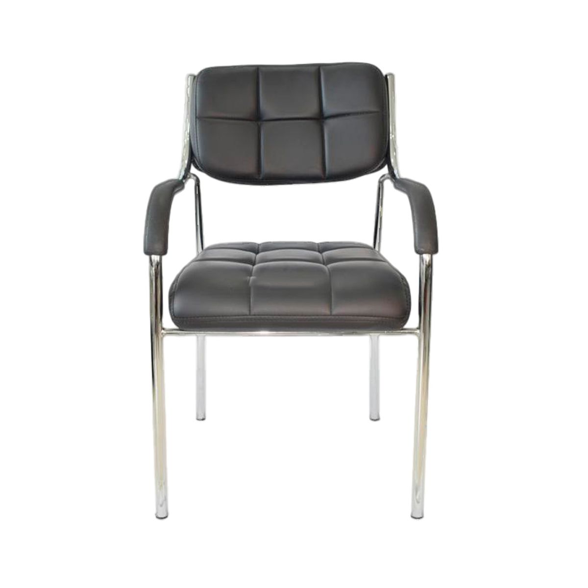 OFIDEAS - Silla de Visita Fija Soft Acolchado Negro Ofideas