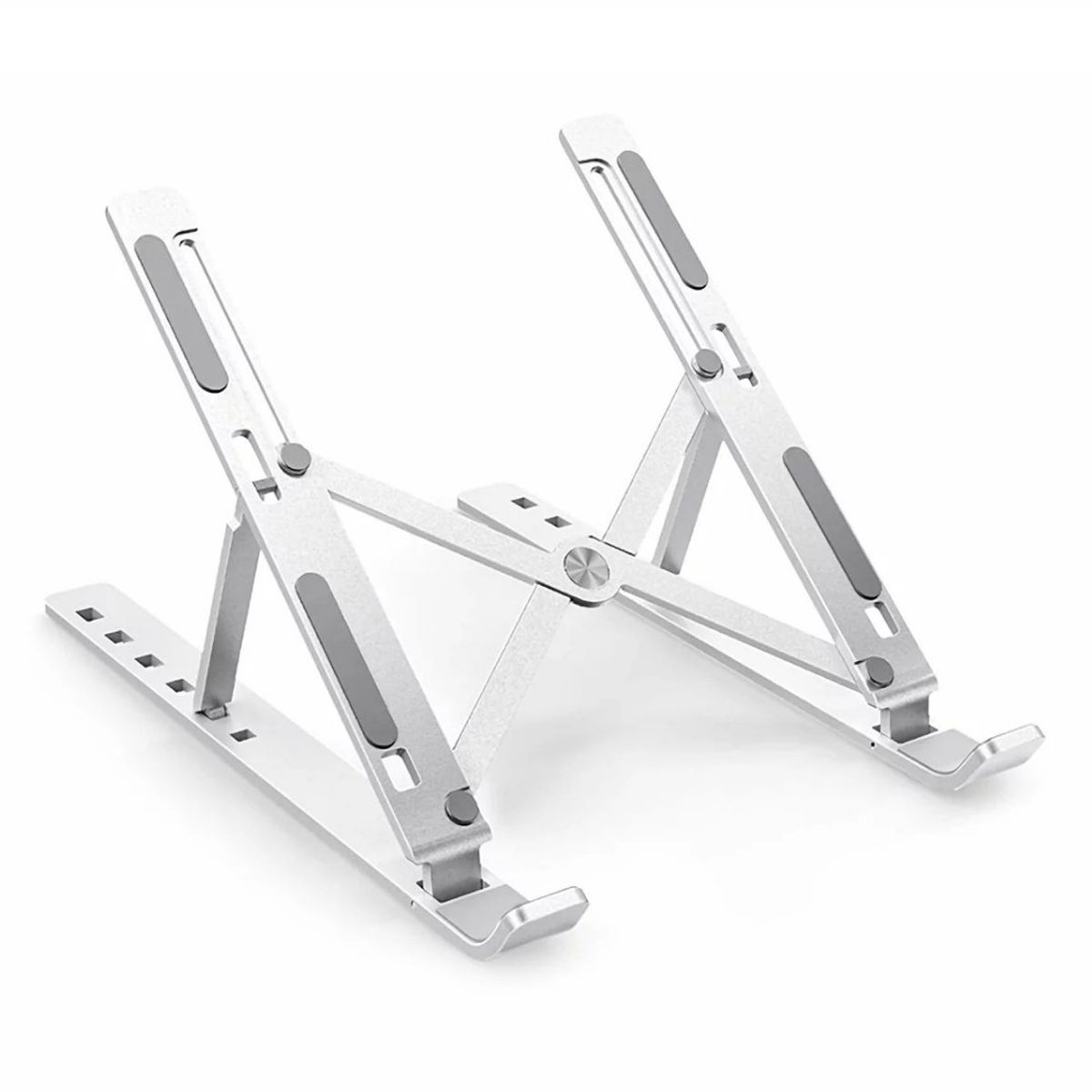 GENERICO - Soporte Ajustable para Laptop de Aluminio – Plegable, Antideslizante y Portátil Hasta 15.6 pulgadas