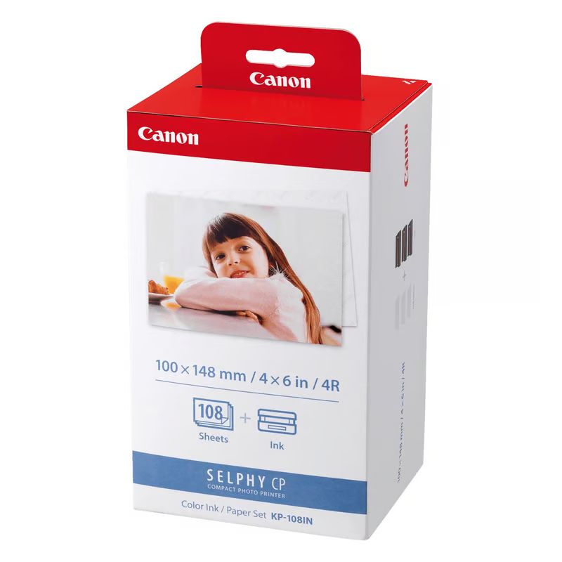 CANON - KIT PAPEL FOTOGRÁFICO Y CARTUCHOS CANON SELPHY KP-108IN CP1500CP1300