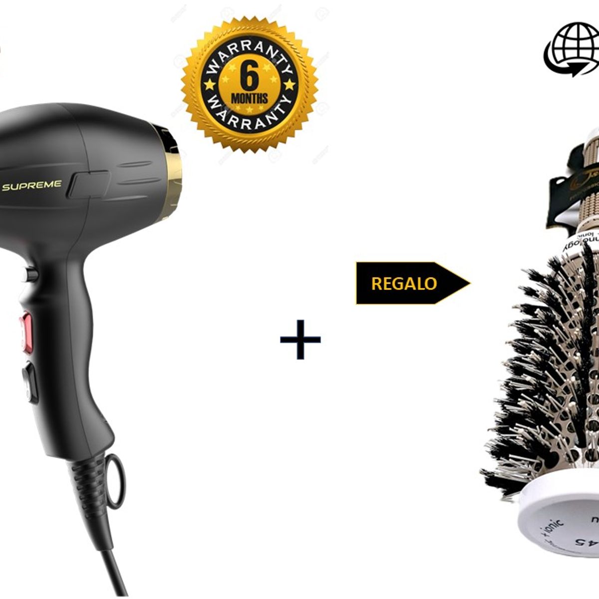 LIZZE - LIZZE PACK SECADORA SUPREME 2600W + REGALO CEPILLO TERMICO ION N°45