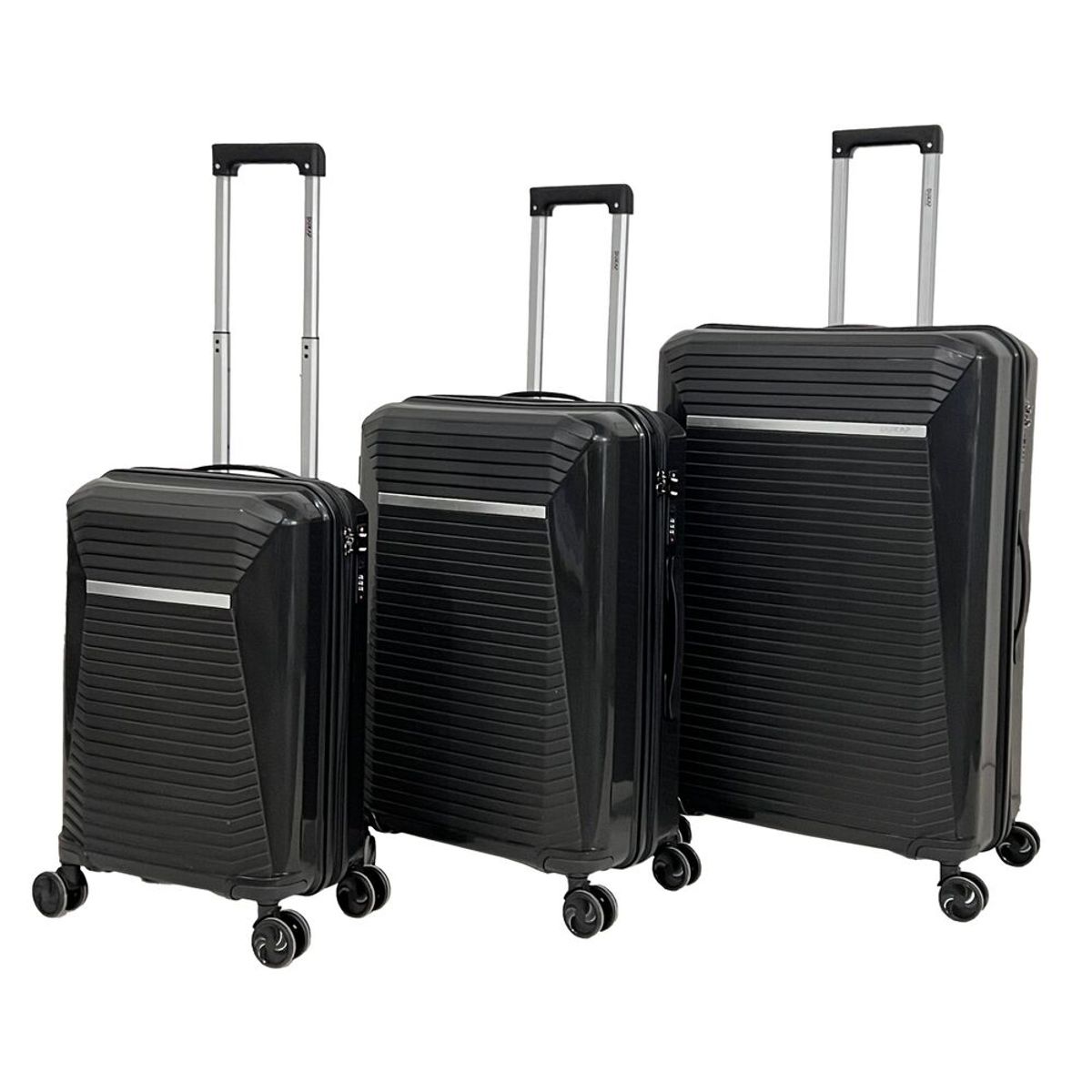 DUKAP - Set de Maletas Juego de 3 Singapure Negro