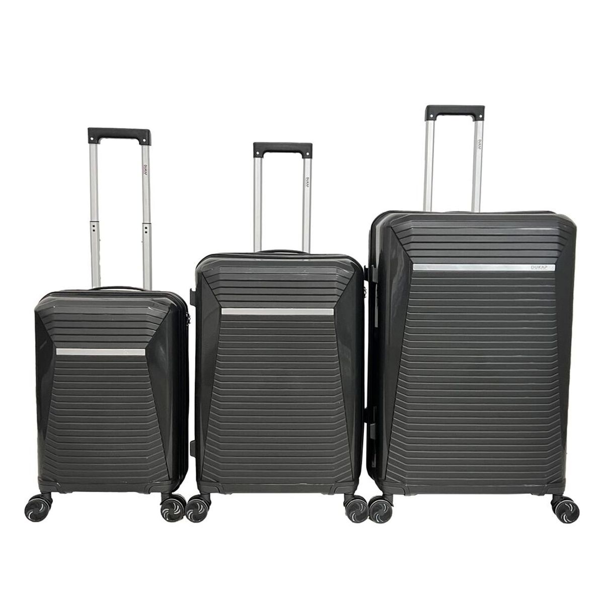 DUKAP - Set de Maletas Juego de 3 Singapure Negro