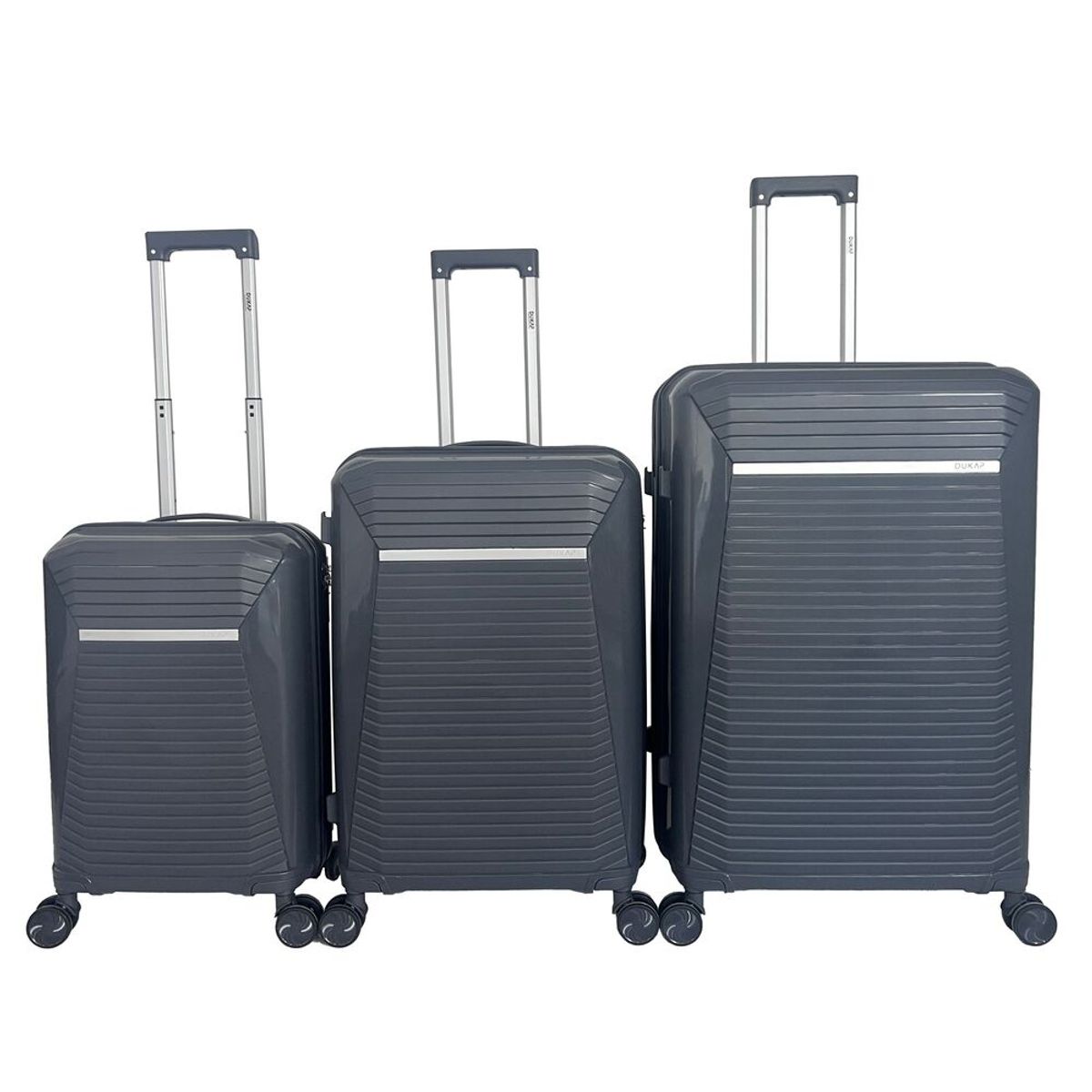 DUKAP - Set de 3 Maletas PP Singapure Gris Oscuro