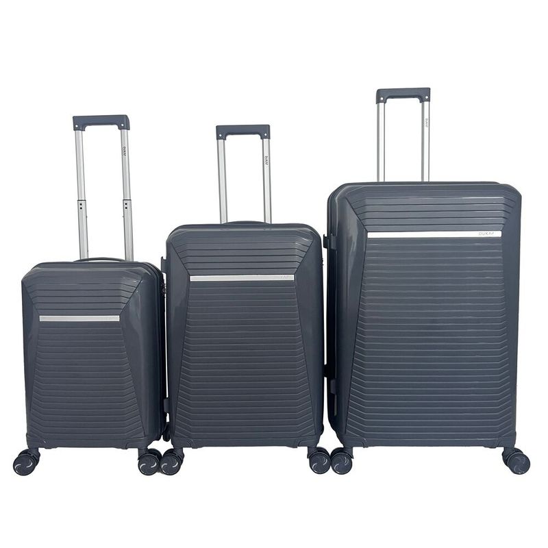 DUKAP - Set de 3 Maletas PP Singapure Gris Oscuro