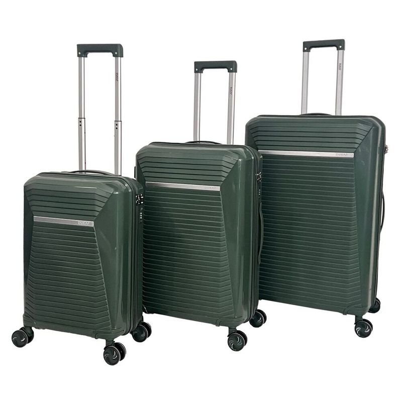 DUKAP - Set de 3 Maletas PP Singapure Verde Oscuro