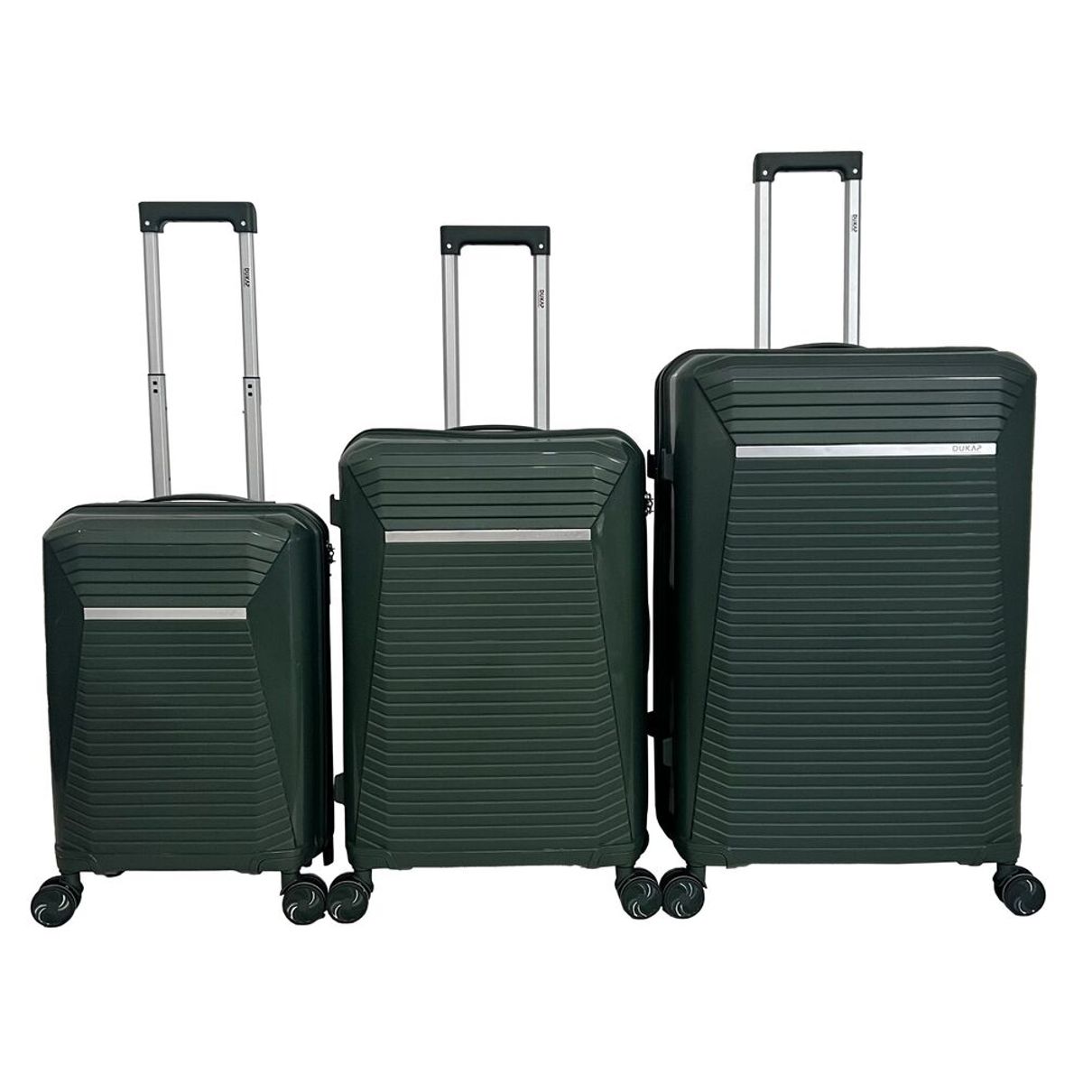 DUKAP - Set de 3 Maletas PP Singapure Verde Oscuro