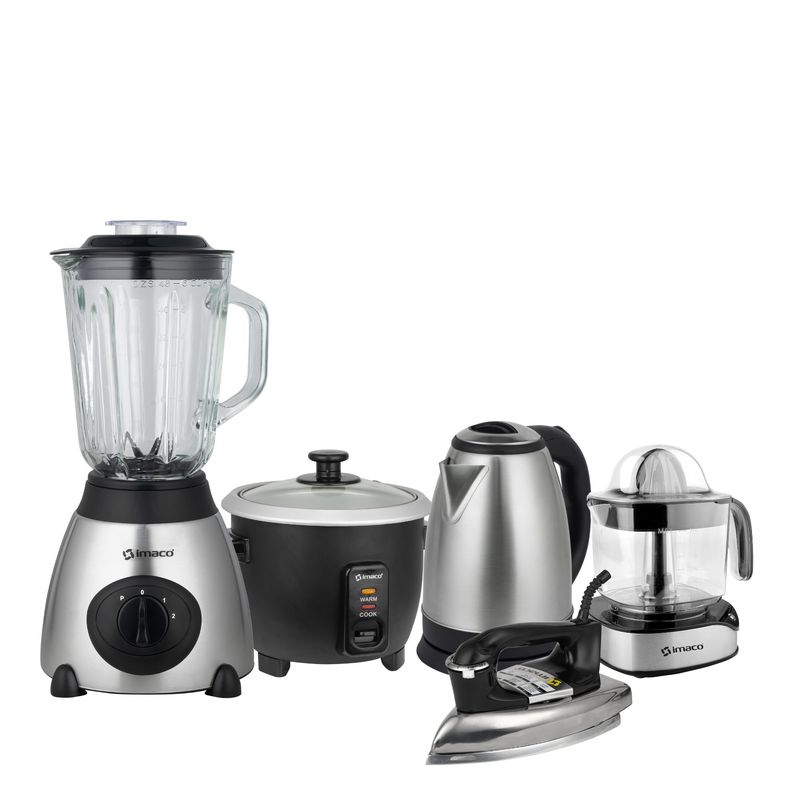 IMACO - Pentacombo Imaco Licuadora+Olla arrocera+Hervidor+Plancha+Exprimidor