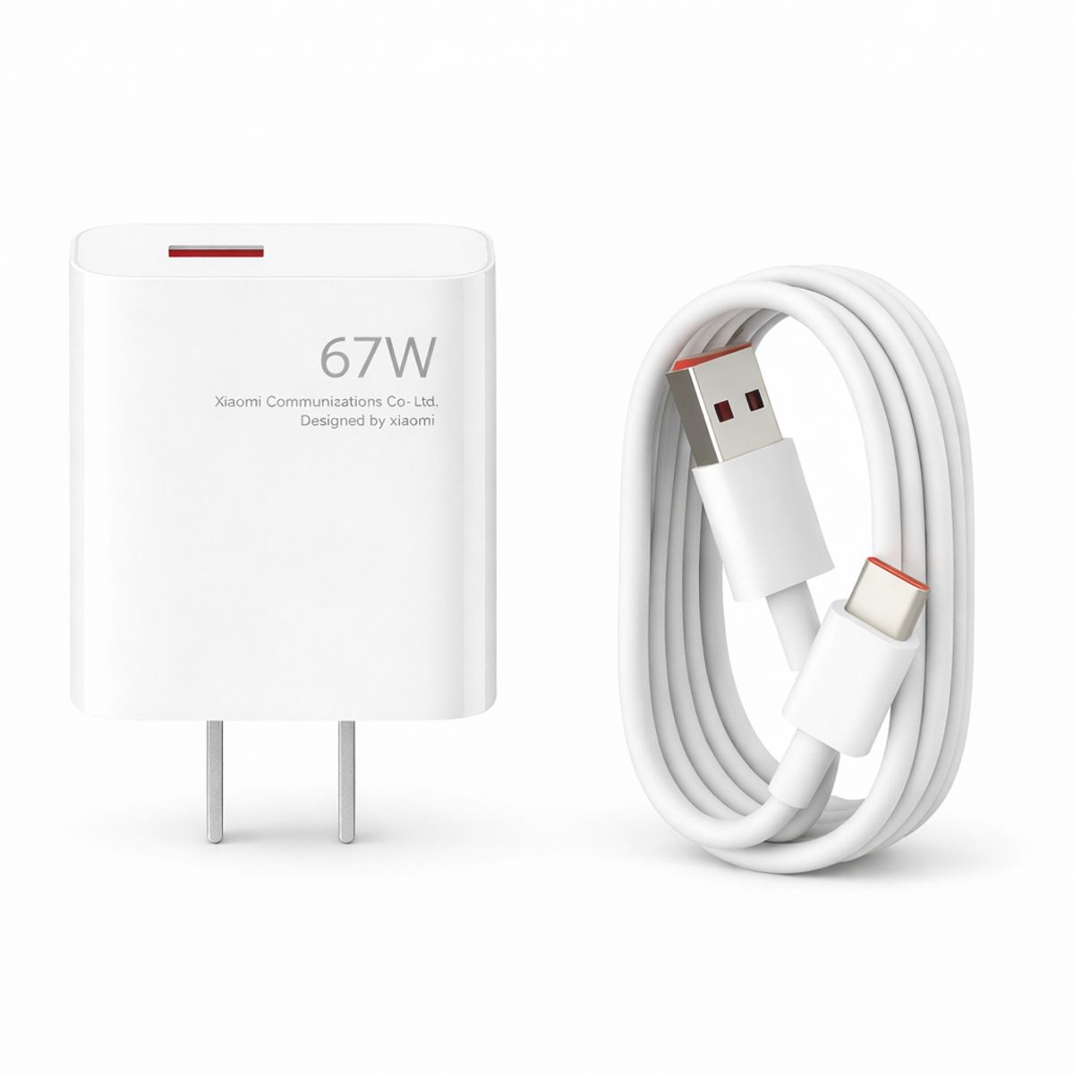 GENERICO - Cargador Rápido 67W USB-C PD + Cable Tipo C  Compatible Xiaomi