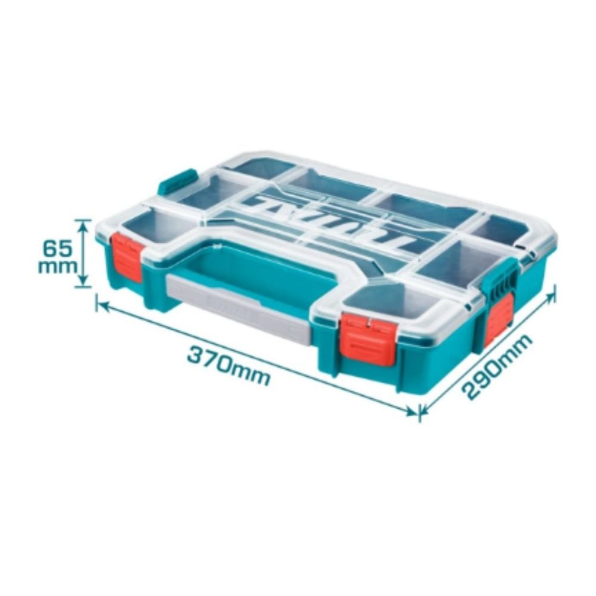 TOTAL TOOLS - Organizador apilable 15 Pulgadas con compartimientos Total