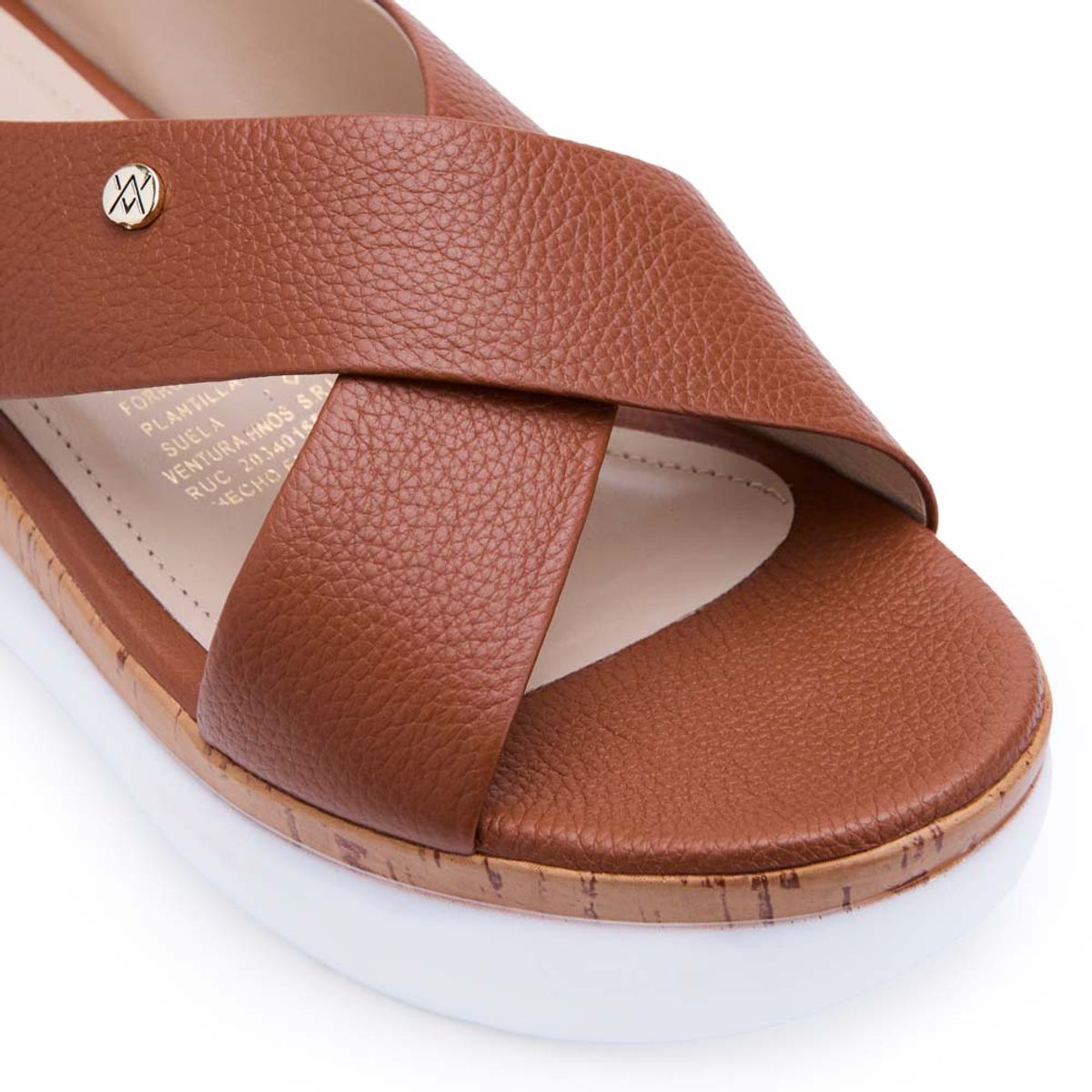 VIALE - Sandalia Slide Casual ALE-2520 Natural Viale Cuero