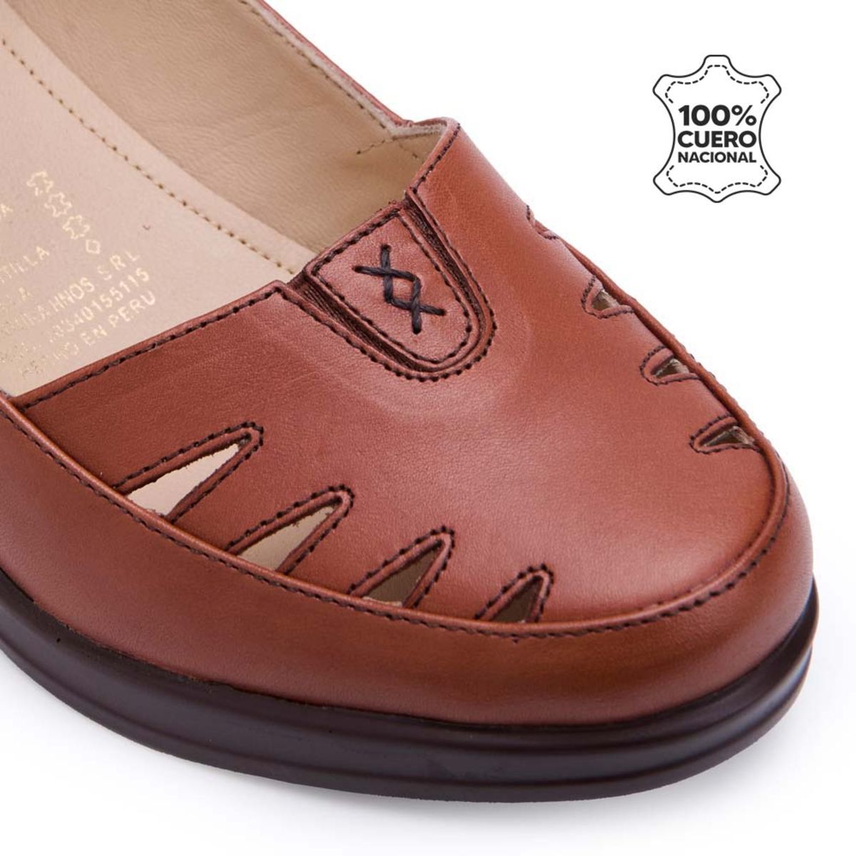 VIALE - Zapato DOrsay Casual DK-2503 Cobre Viale Cuero
