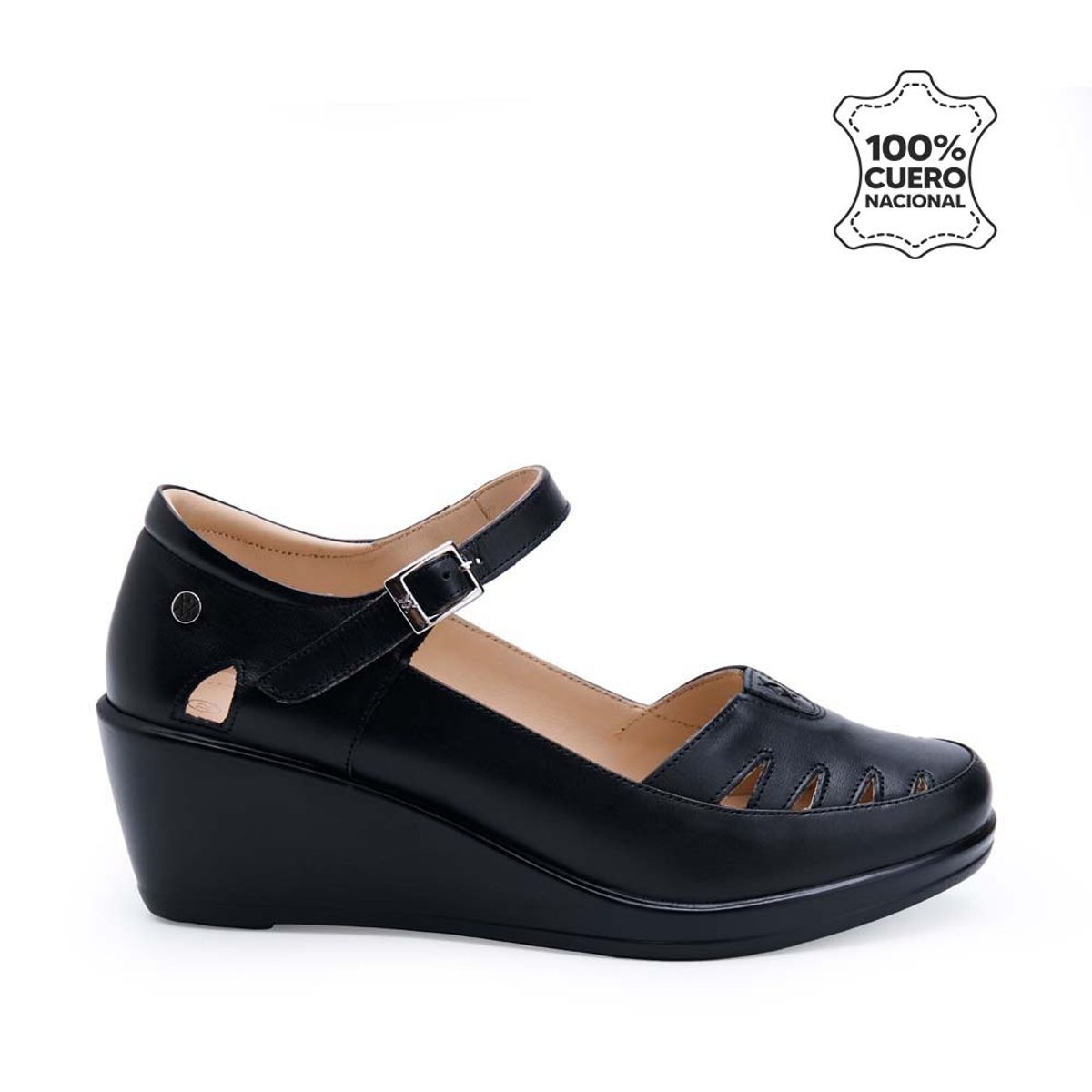 VIALE - Zapato DOrsay Casual DK-2503 Negro Viale Cuero