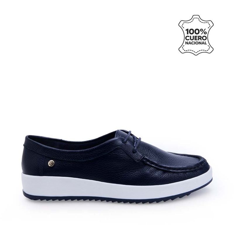 VIALE - Zapato Mocasín Casual DENI-2522 Azul Viale Cuero