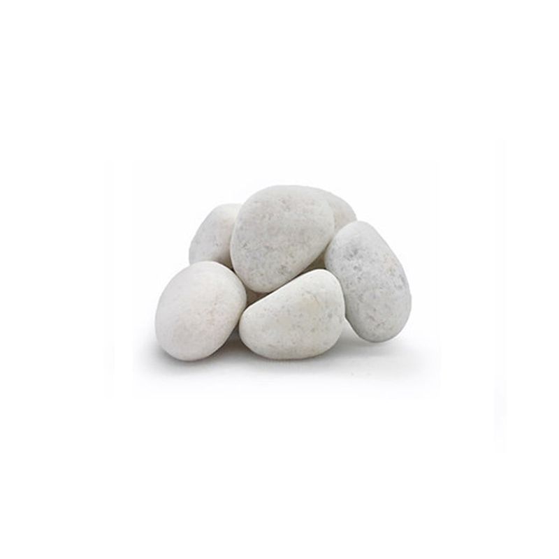GENERICO - PIEDRA CANTO RODADO 1 PULGADA  BLANCO BOLSA 5KG