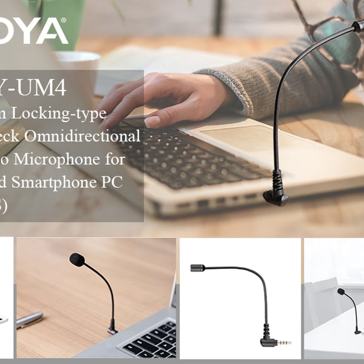 BOYA - BOYA - BY-UM4 - Micrófono Omnidireccional para Smarthphone y laptops - Gimbal