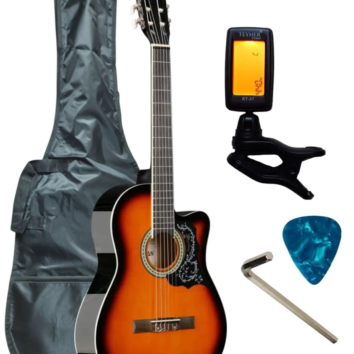 CALIFORNIA - Guitarra acústica CALIFORNIA SUNBURST con cuerdas Nylon