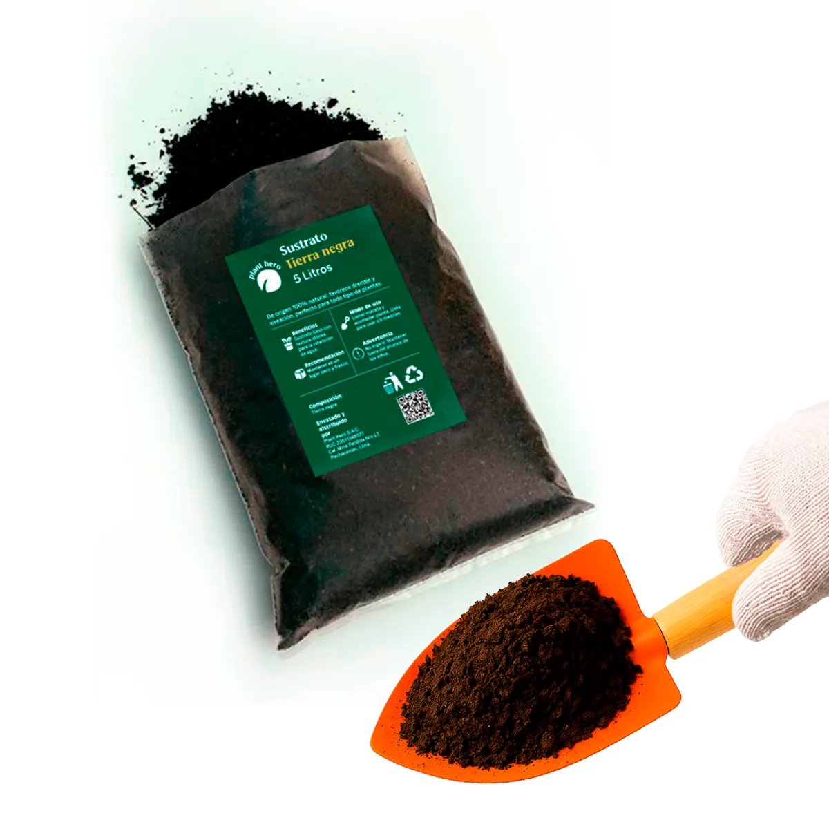 GENERICO - Tierra Negra 5 Litros Para Jardin Macetas