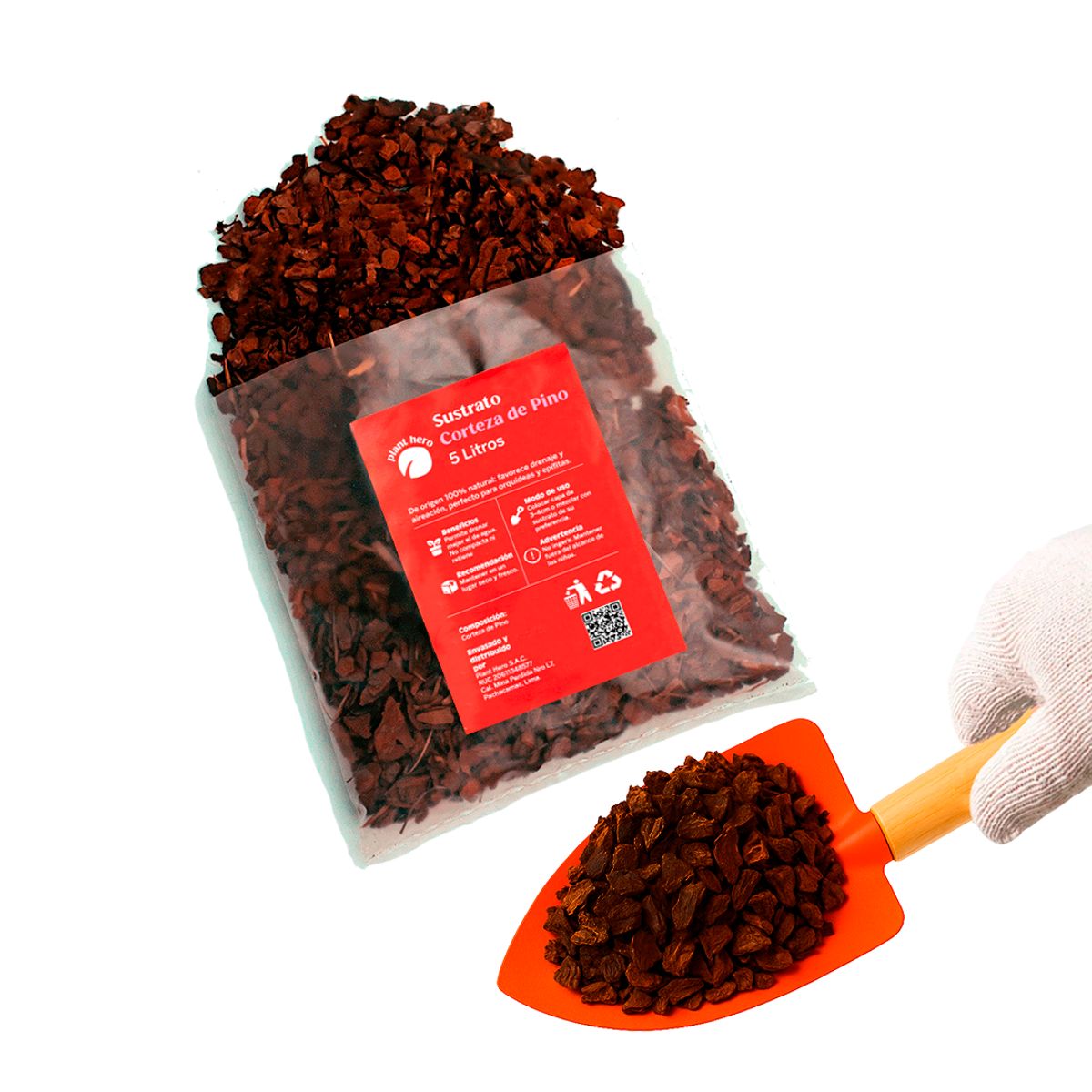 GENERICO - Corteza de Pino 5 Litros para orquideas