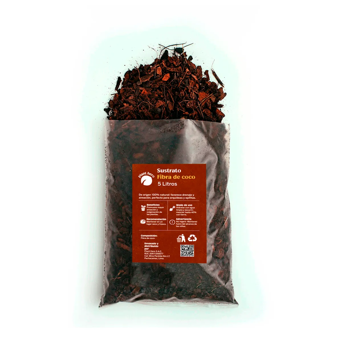GENERICO - Fibra de Coco de 5 Litros Sustrato