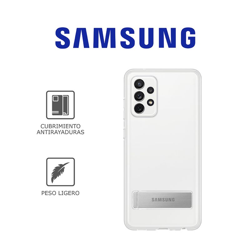 SAMSUNG - Case Clear Standing Cover EF-JA725 Para Galaxy A72 Transparente