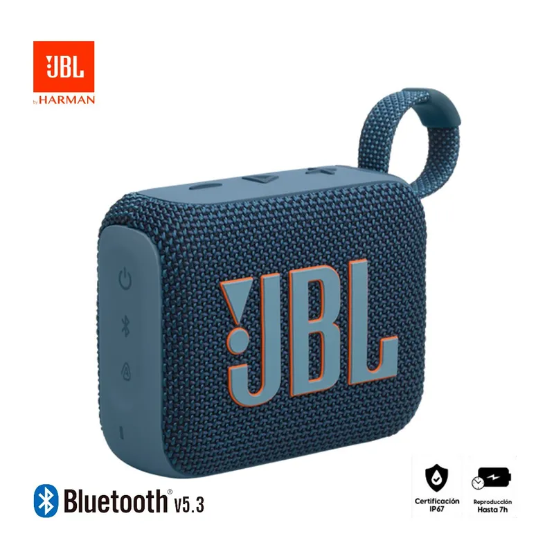 JBL - Parlante Bluetooth Altavoz GO 4 impermeable IP67 7hr Azul