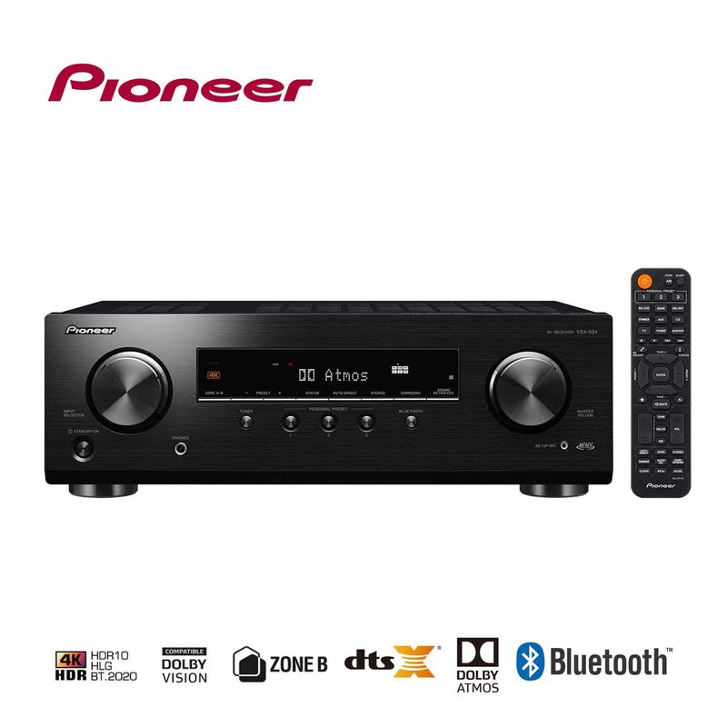 PIONEER - Amplificador VSX-534 Receptor AV 52 canaIes4k Bluetooh Version USA