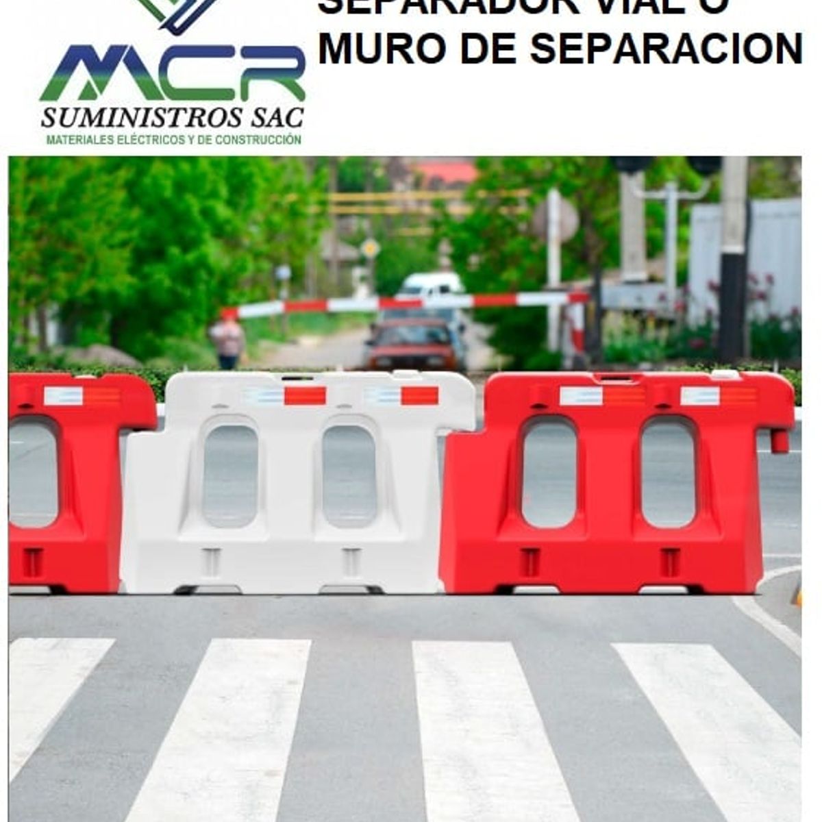 BASA - SEPARADOR VIAL O MURO DE SEPARACION O BARRERA NEW JERSEY ROJ