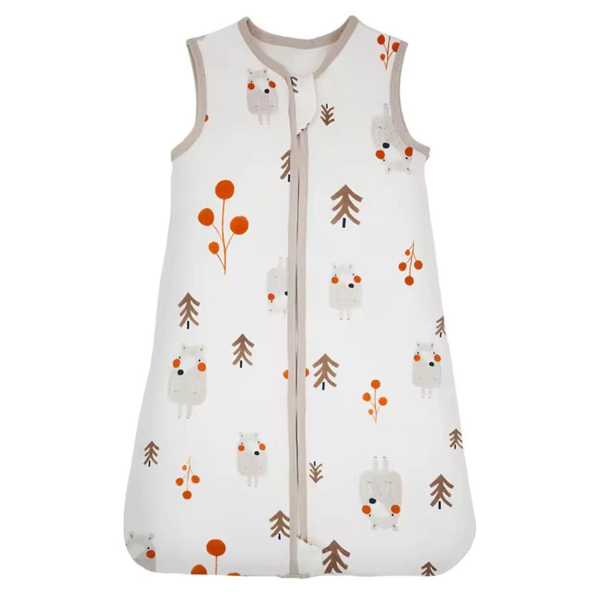 GENERICO - Saco de dormir fino - 100% algodón - Oso Plomo - Multicolor