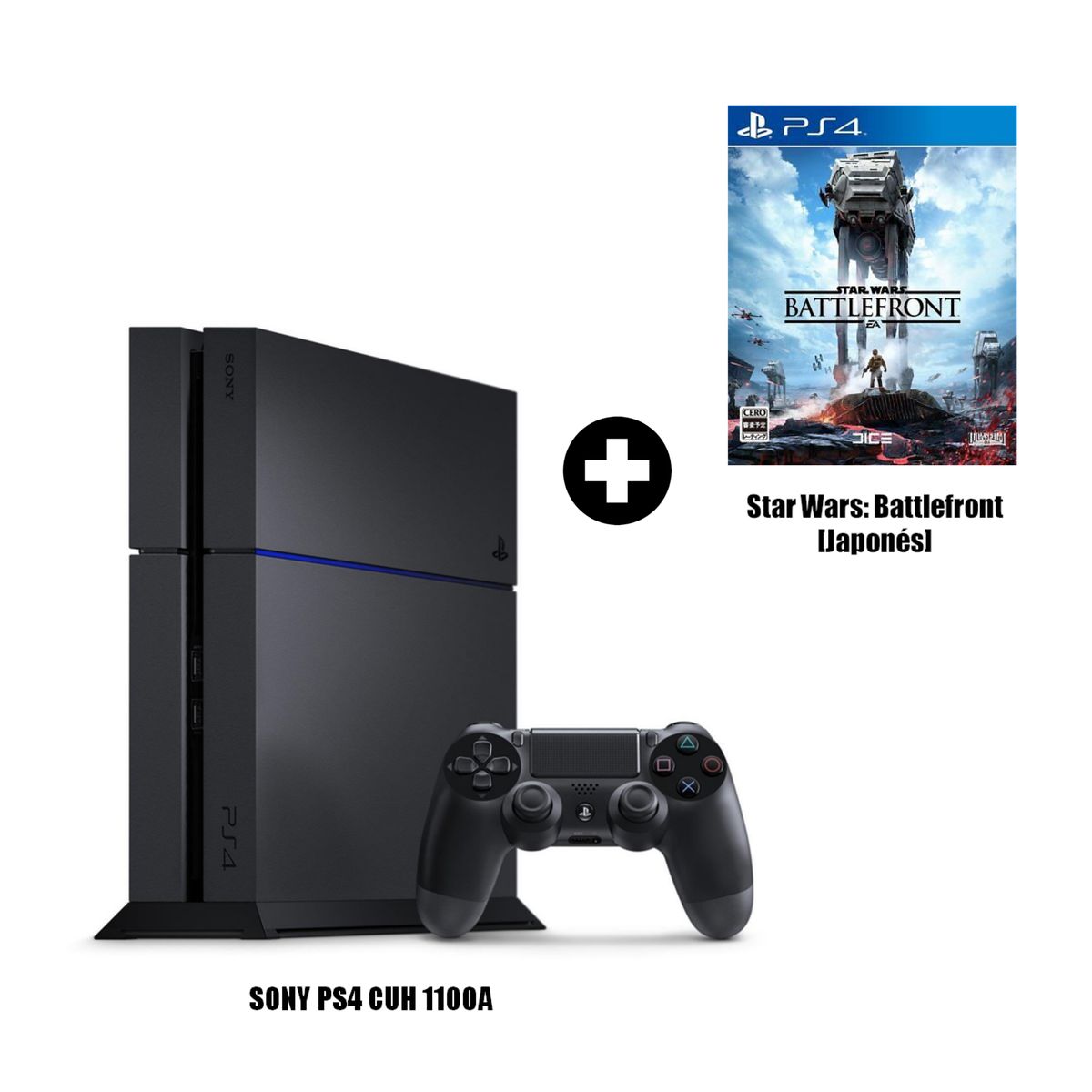 SONY - Consola PS4 FAT 250GB Reacondicionada + 01 juego Star Wars Battlefront