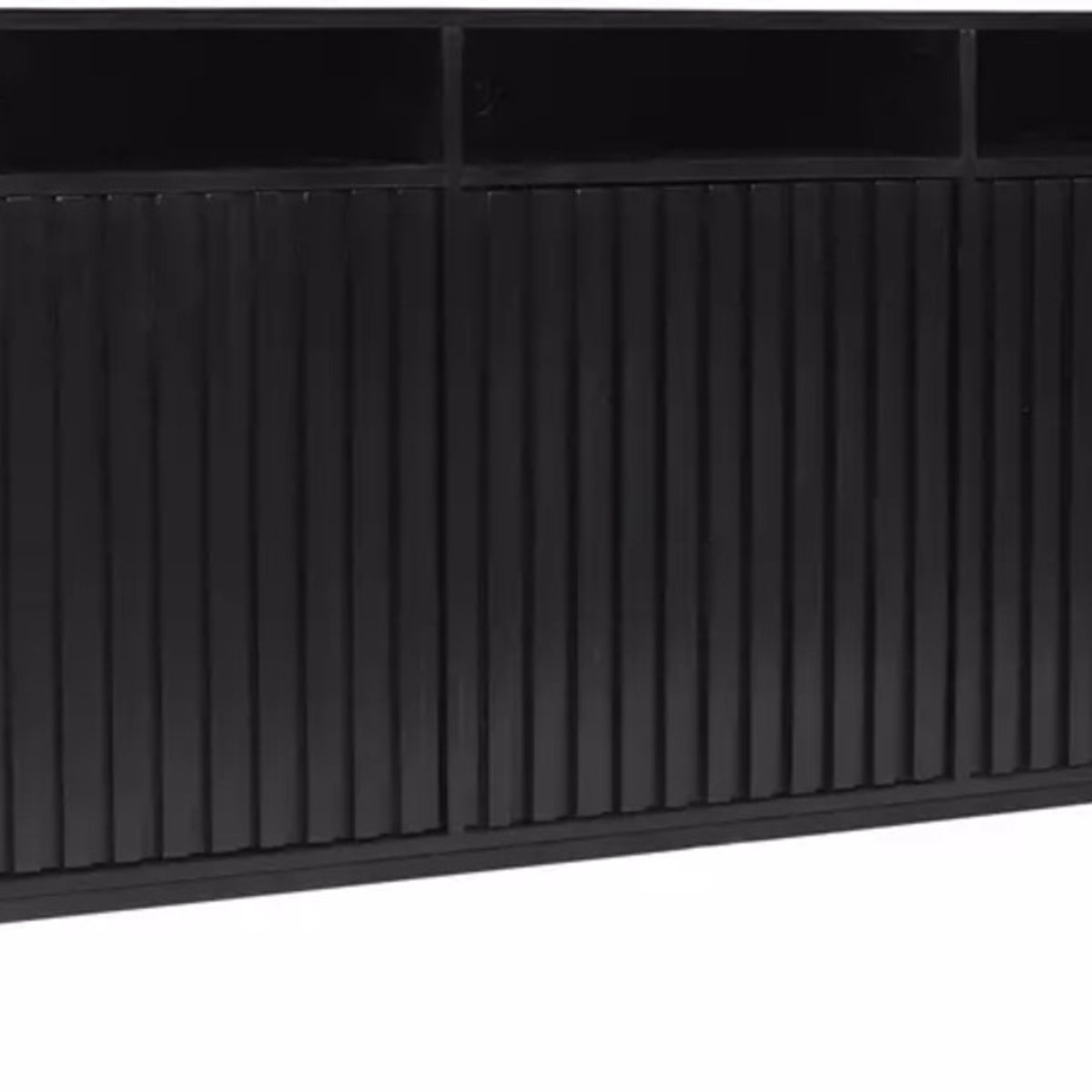 R&R MUEBLES - Aparador Moderno Mikari 3 Puertas Negro R&R MUEBLES