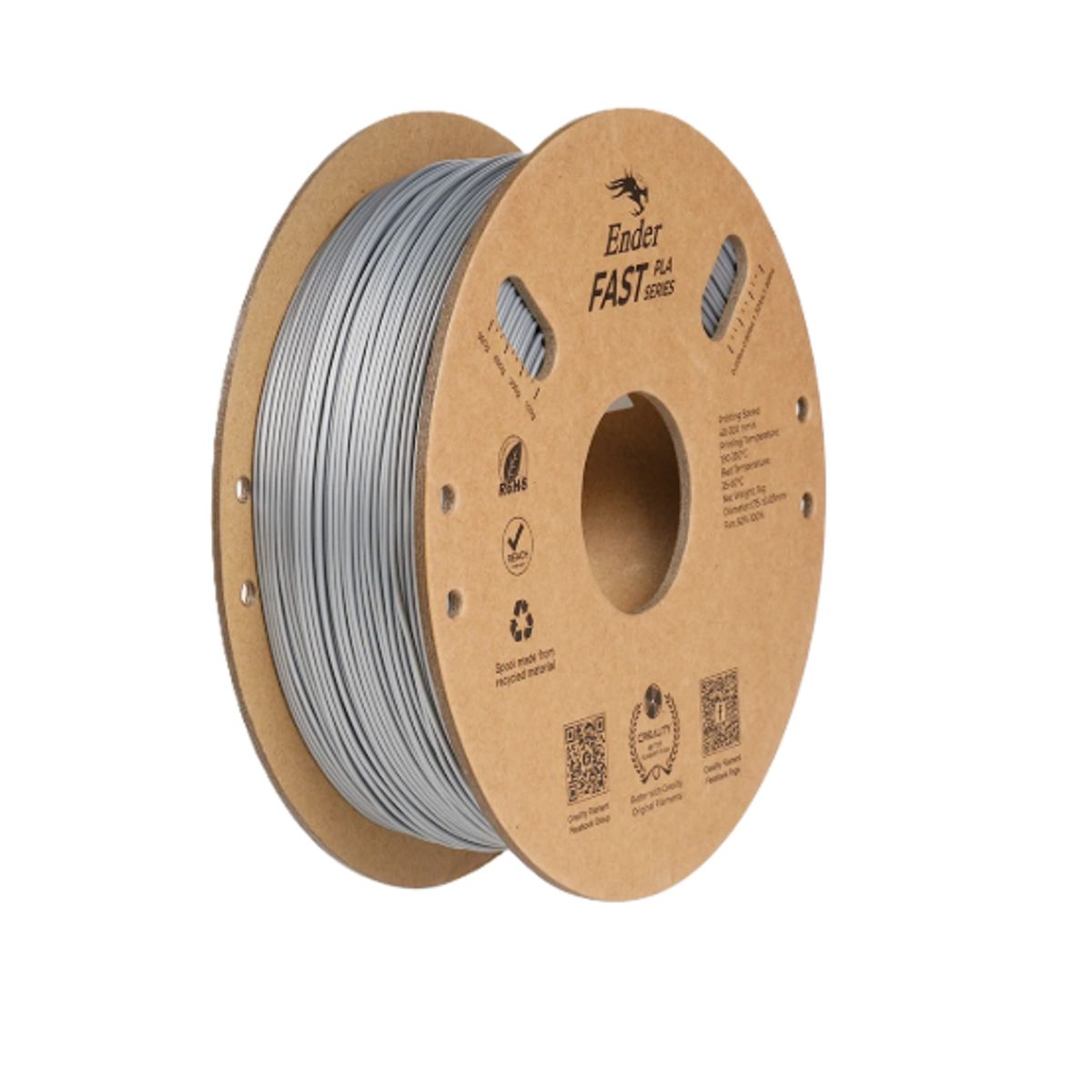 CREALITY - Filamento 3D Ender-Fast PLA 175mm 1Kg Creality Gris