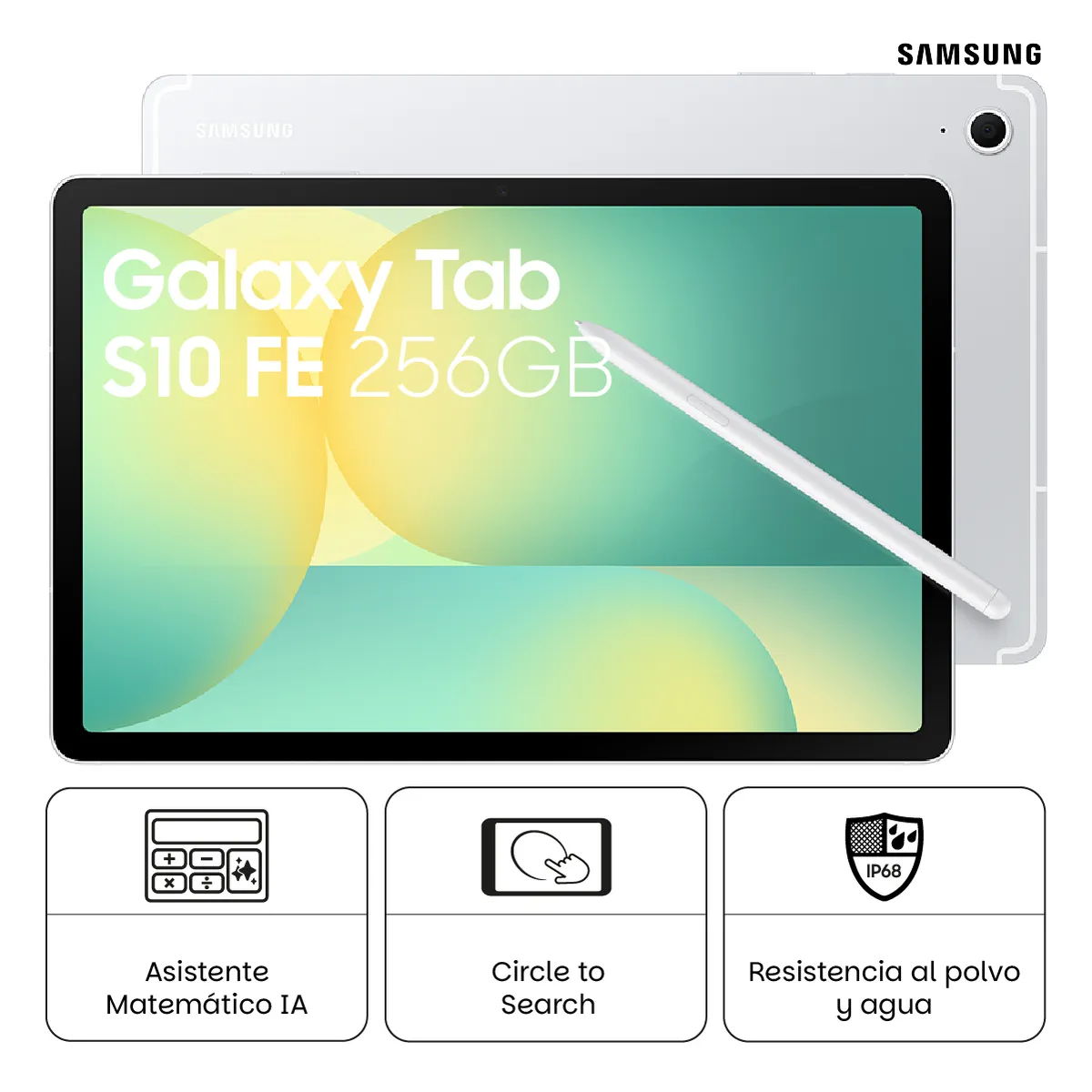 SAMSUNG - Tablet Samsung Galaxy Tab S10 FE 256GB Silver