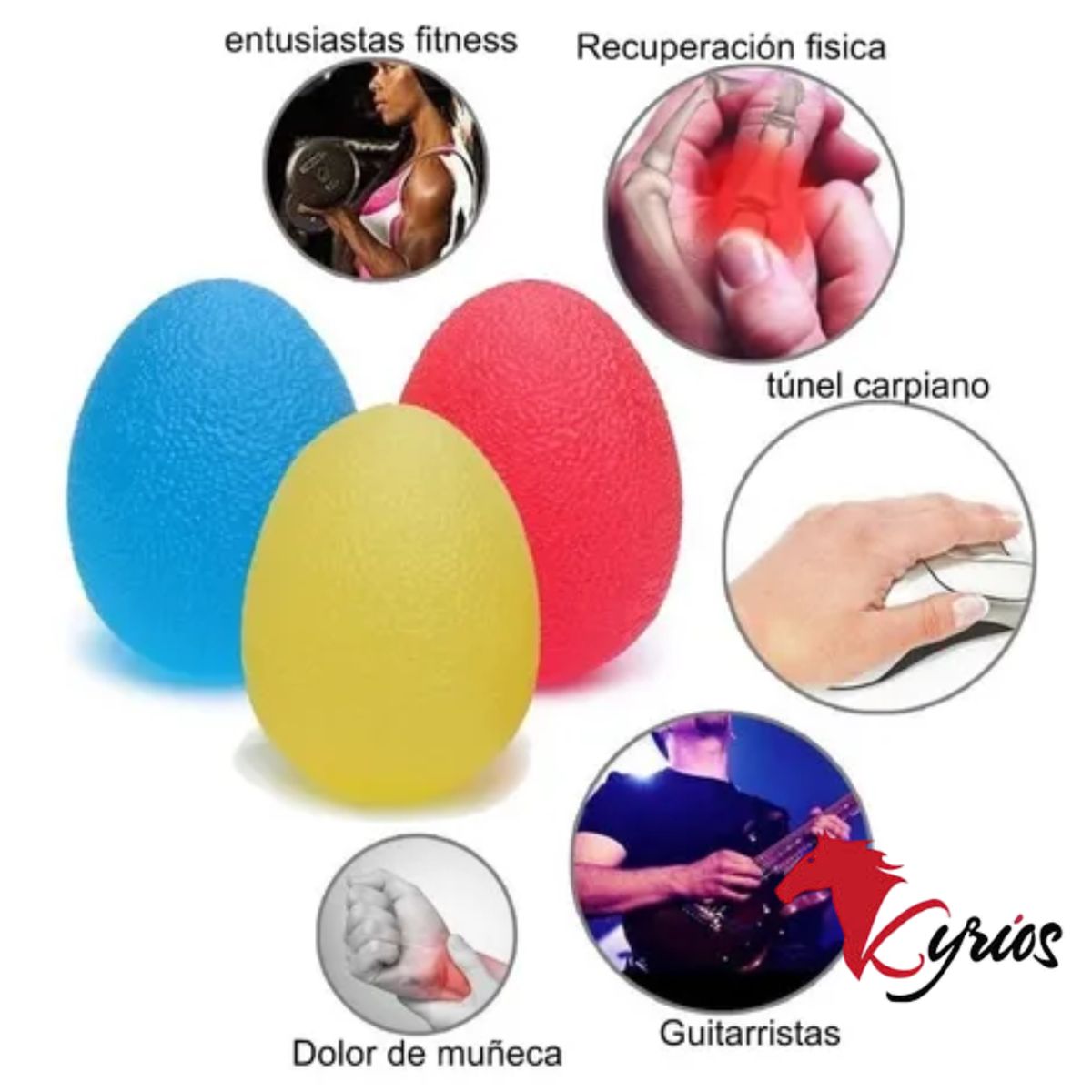 NO LOGO - Kit De 3 Unidades De Bolas Antiestrés