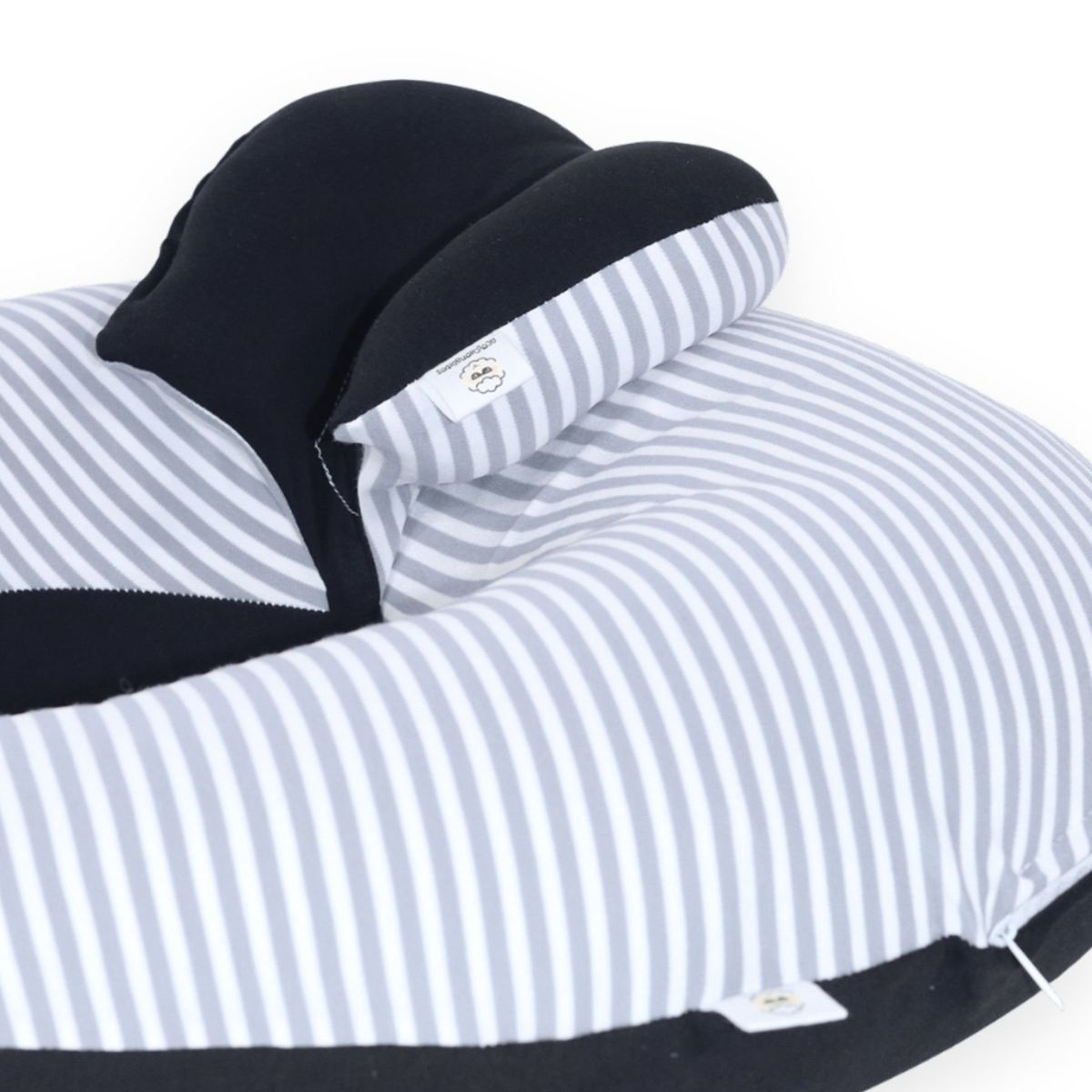 ACOLCHONADITOS - COJIN DE LACTANCIA ACOLCHONADITOS - AZUL CON RAYAS PLOMAS