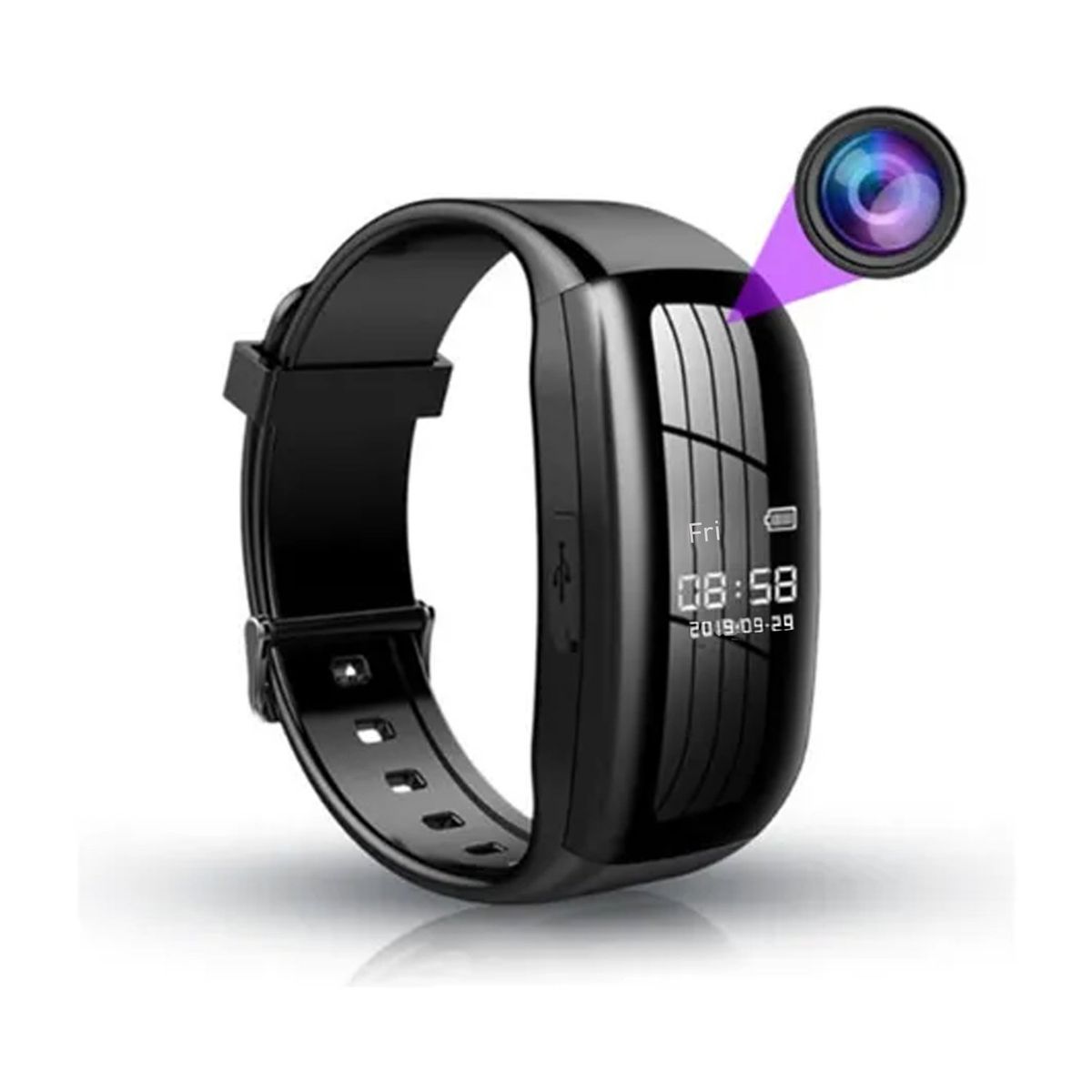 NEO DIGITAL - Cámara reloj Pulsera Banda espía 1080P D5V video foto audio