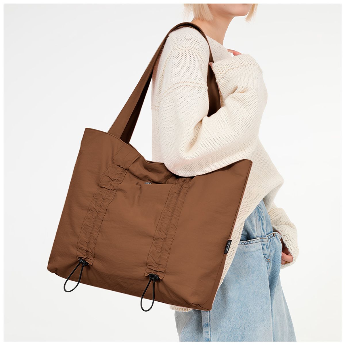 KELLER - Bolso para Mujer Impermeable Grande Marrón YF3