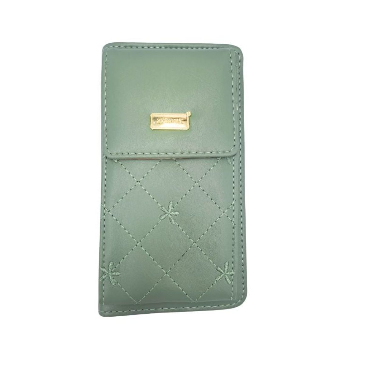 GENERICO - Bolso Cruzado Acolchado para Teléfono Verde Oliva