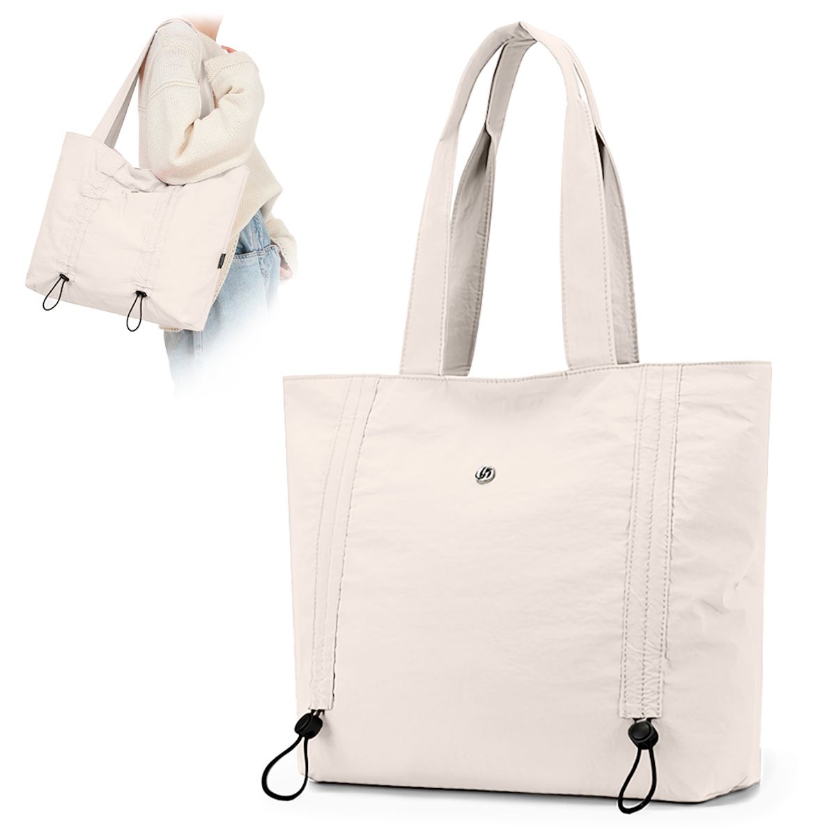 KELLER - Bolso para Mujer Impermeable Grande Beige YF3