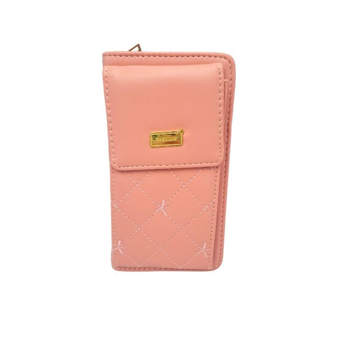 GENERICO - Bolso Cruzado Acolchado para Teléfono Rosado