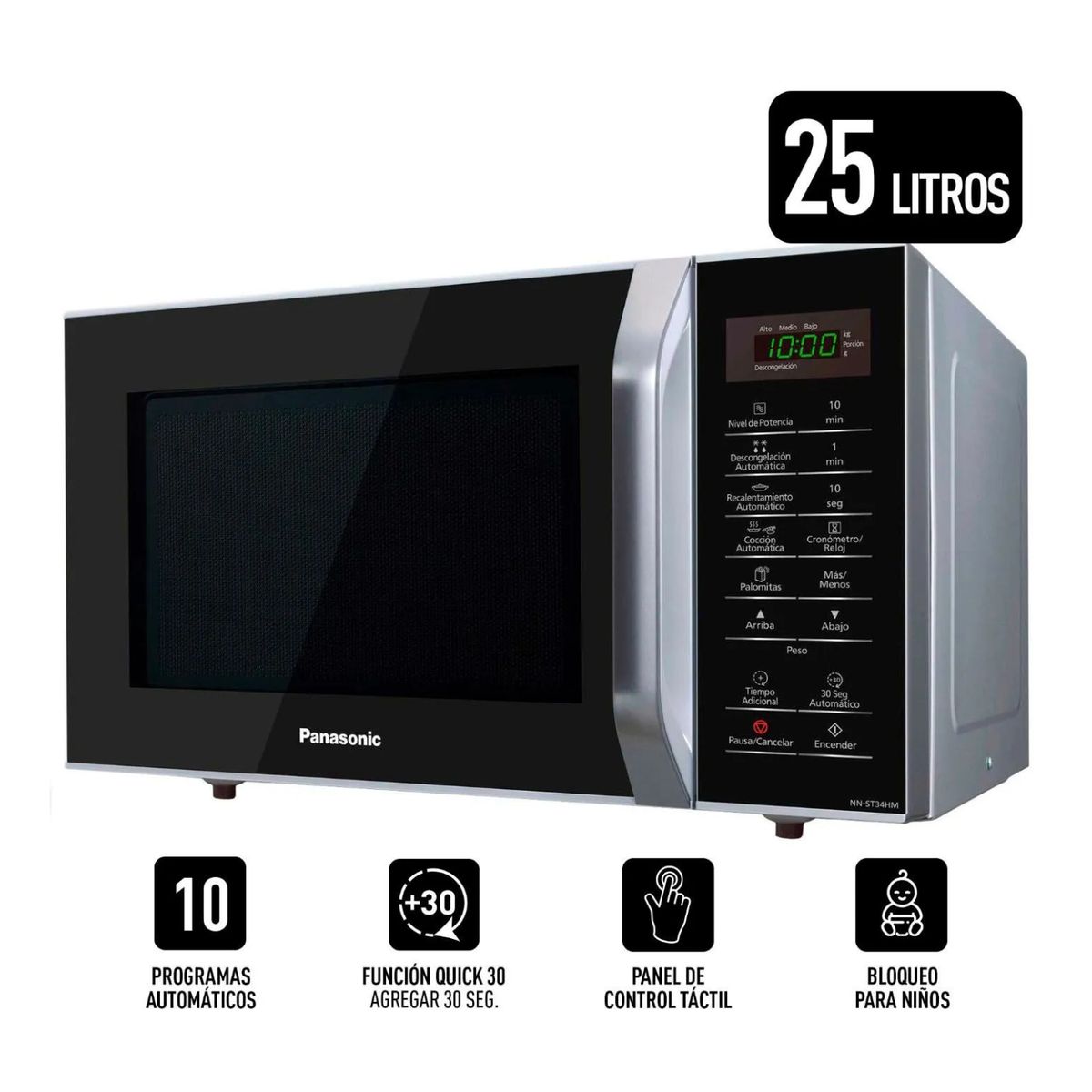 PANASONIC - Microondas Panasonic 25L SB34HMRPK Silver