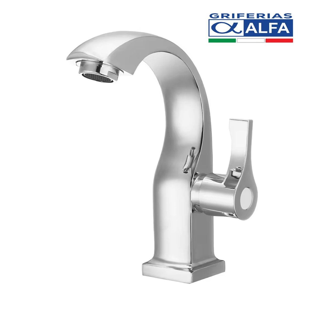 ALFA - Llave Lavatorio Pesado Cisne Cromado ALFA
