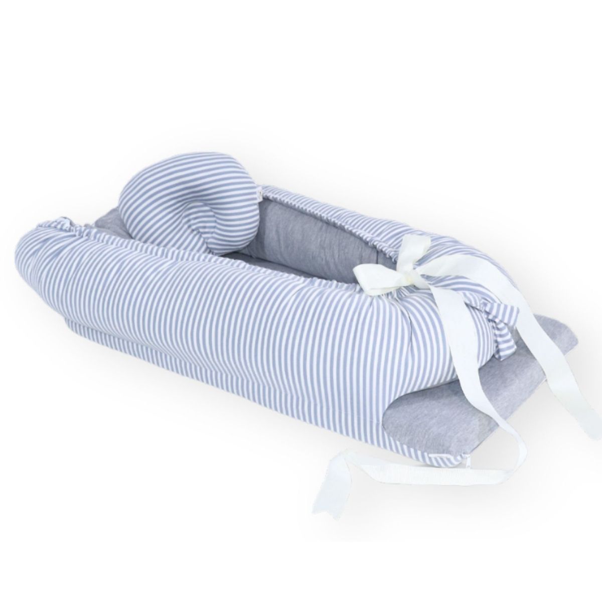 ACOLCHONADITOS - NIDO COLECHO ACOLCHONADITOS - PLOMO RAYAS PLOMAS