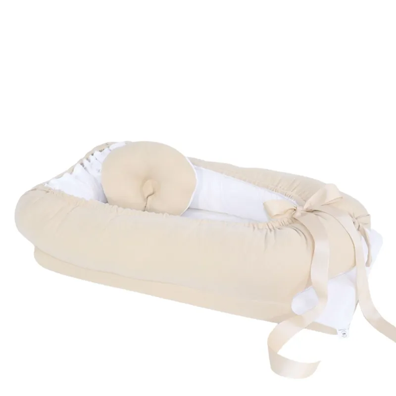 ACOLCHONADITOS - NIDO COLECHO ACOLCHONADITOS - BEIGE CON BLANCO