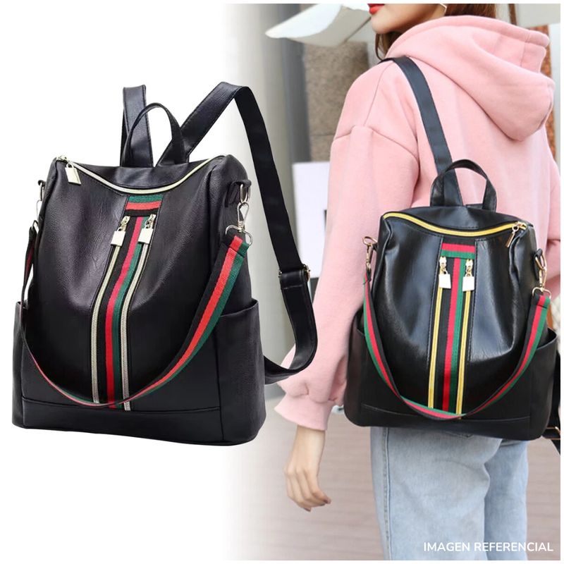 INSPIRA - Bolso mochila mujer anti robo Elegante Cuero PU