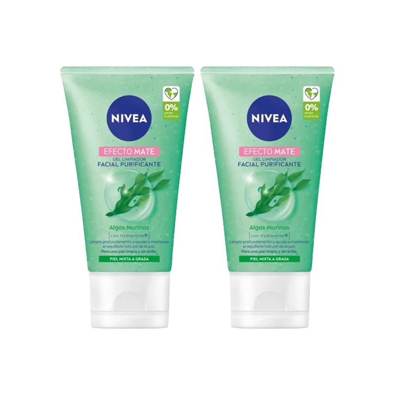 NIVEA - gel Limpi Facial Algas Marinas Piel Mixta A grasa nivea x 150ml 2Uni
