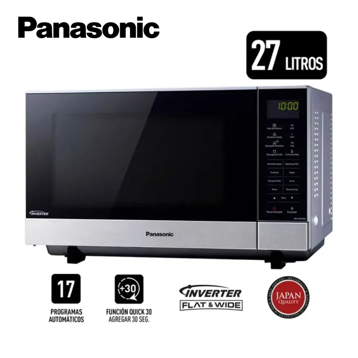 PANASONIC - Horno microondas Panasonic NN-SF564MRPM 27L