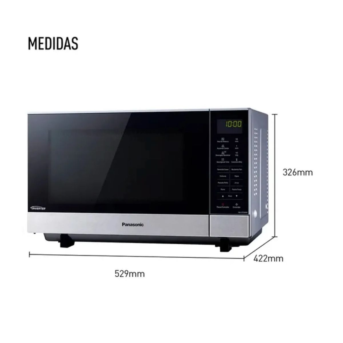 PANASONIC - Horno microondas Panasonic NN-SF564MRPM 27L