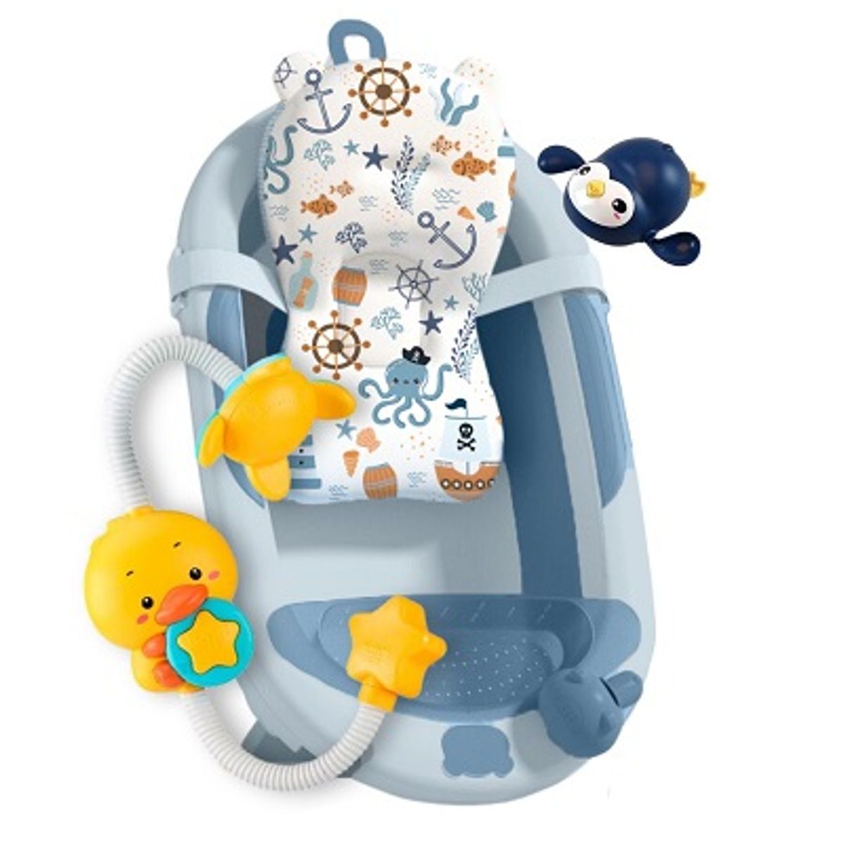 CAM - BAÑERA  AQUABU 48 Lt TERMÒMETRO Y REGADERA ELECTRICA -AZUL