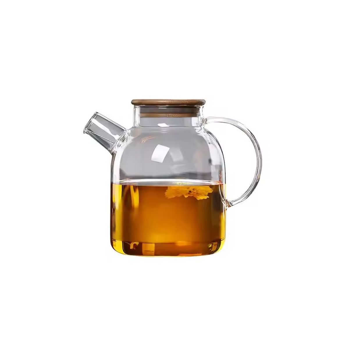 OTTOWARE - Jarra de Vidrio con Tapa de Bambú