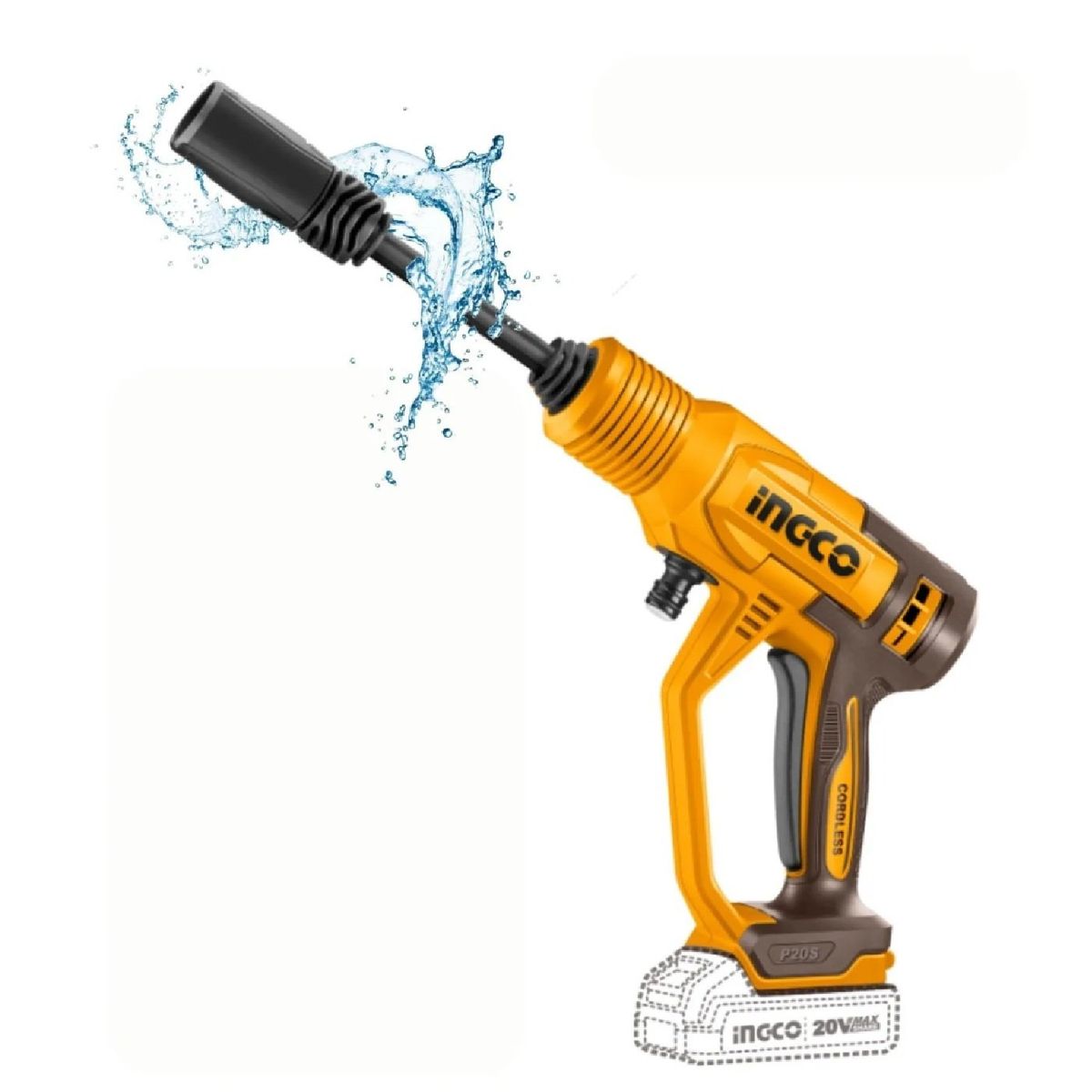 INGCO TOOLS - Hidrolavadora Inalámbrica + Batería + Cargador INGCO